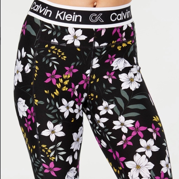 NWT CALVIN KLEIN Orchid Performance Leggings XS - Picture 1 of 4